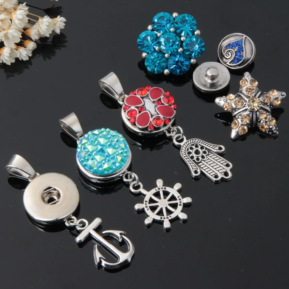 8 видов стилей Крылья ангела кулон с кнопкой Ангел Детские Подвески DIY 18 мм