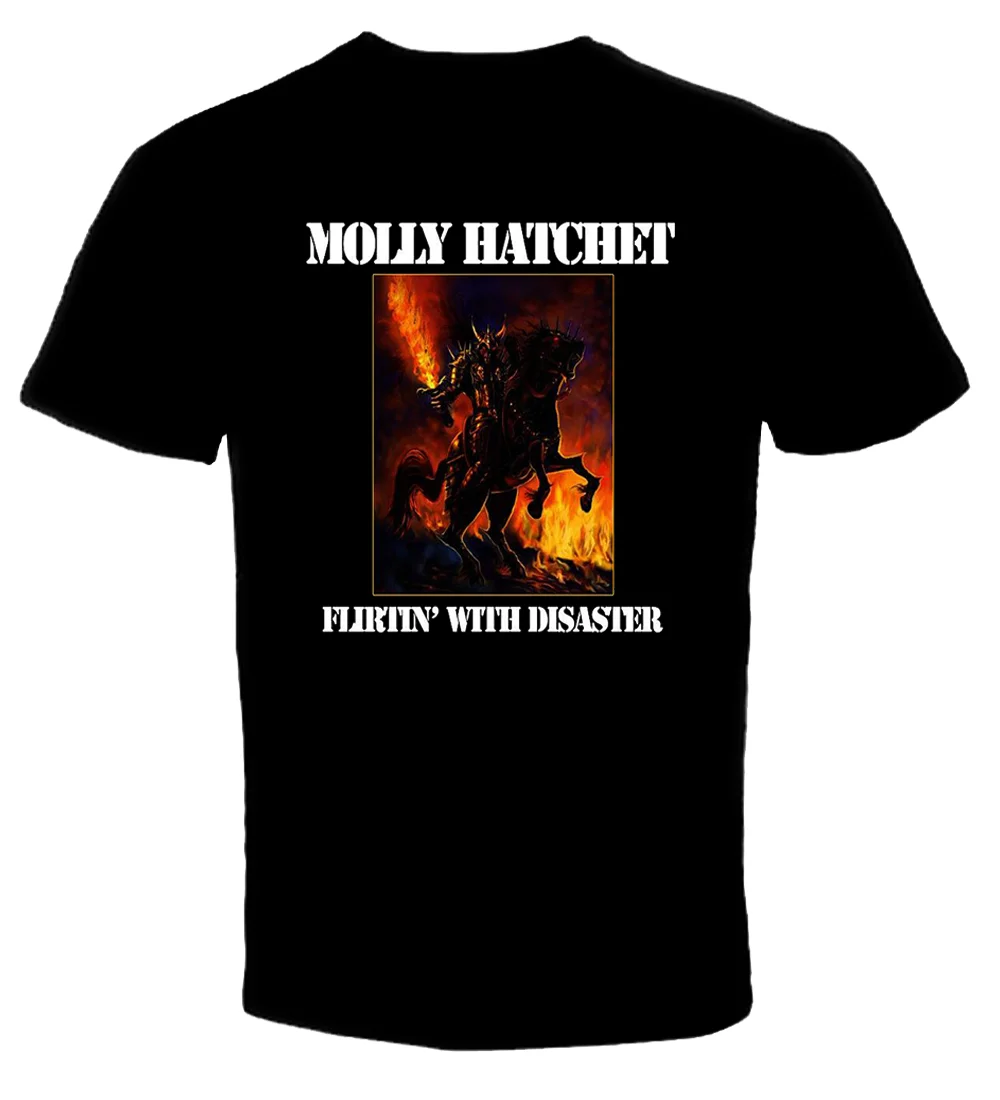 MOLLY HATCHET флирт с аварийной футболкой крутая Повседневная футболка для мужчин
