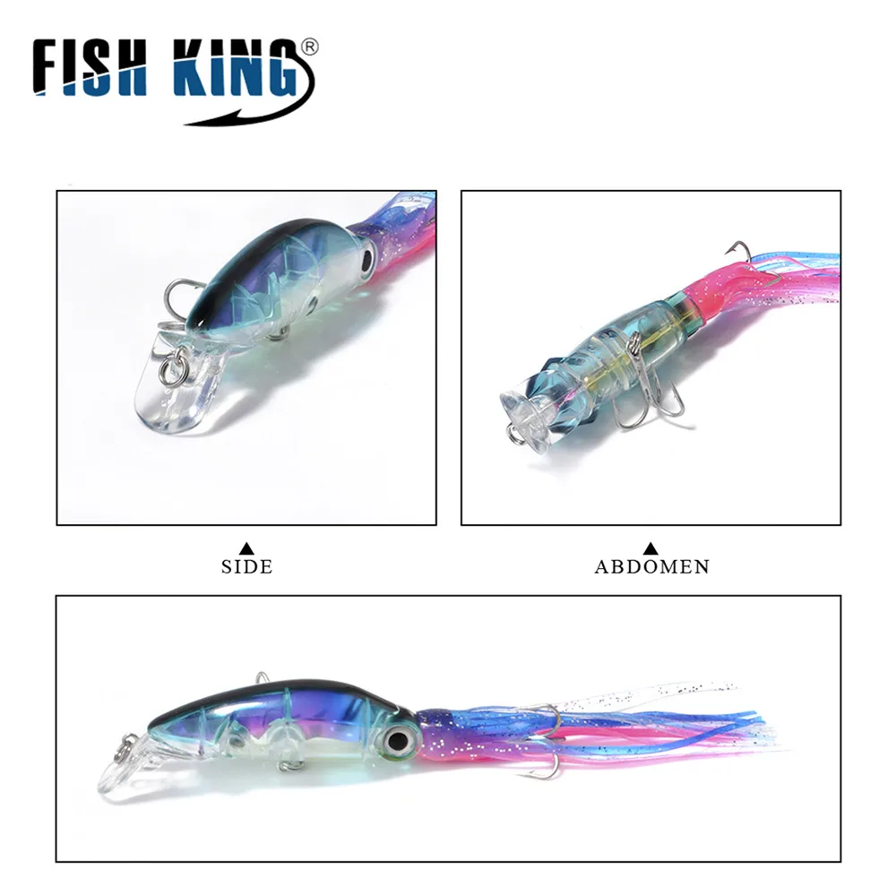 FISH KING жесткая рыболовная приманка 1 шт. 24 см/38 5 г 16 см/18 6 цветов карабин из
