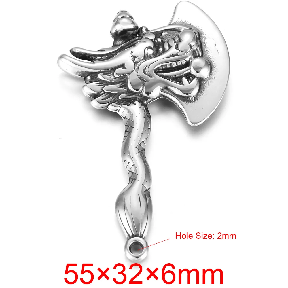 2 предмета в комплекте из нержавеющей стали Дракон топор Чарующее ювелирное