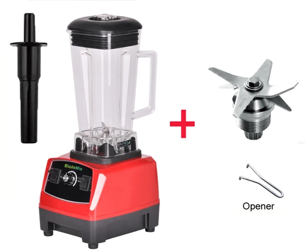 3HP 2200 Вт 2L BPA бесплатно Профессиональный высокомощный блендер, Миксер для еды, соковыжималка, подставка, фруктовый процессор, зеленые смузи - Цвет: RED BLADES TOOL