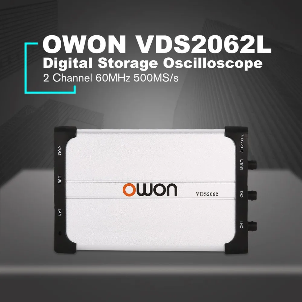 OWON VDS2062L двухканальный ЖК дисплей Супер экономичный тип цифровой осциллограф
