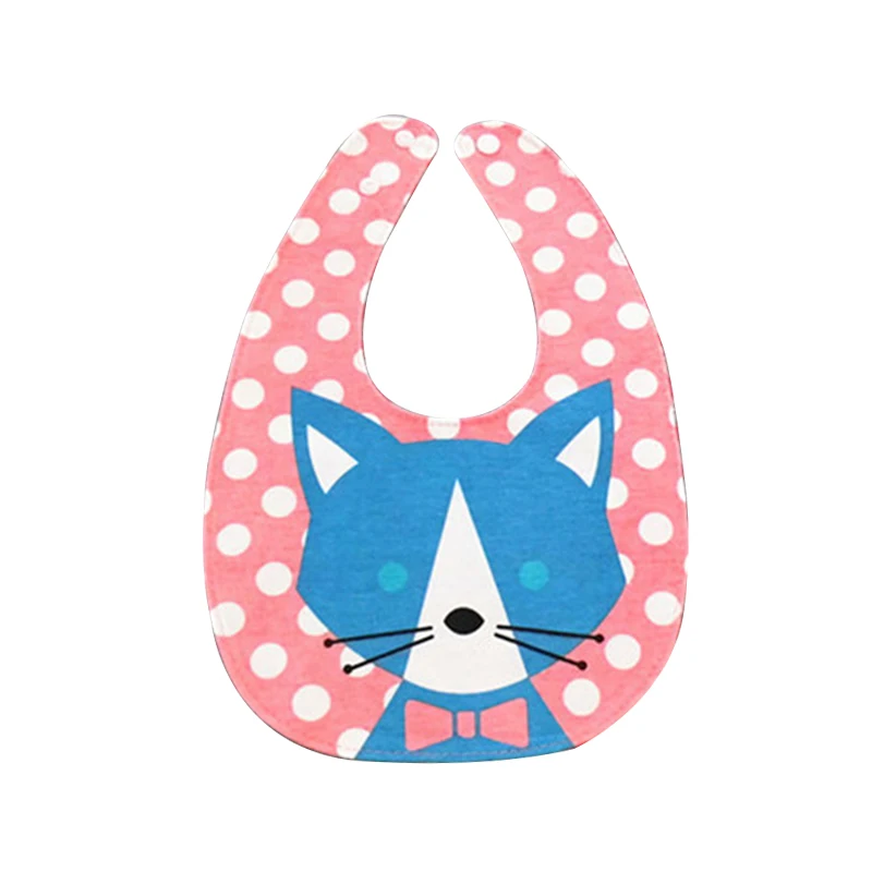 Водонепроницаемые хлопковые детские нагрудники с рисунком медведя кота для