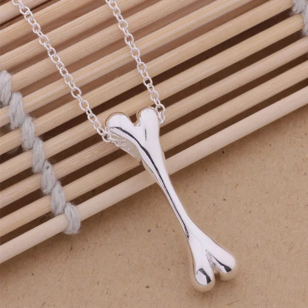 Fashion Silver color bone pendant necklace Cute gift jewelry for women wholesale price drop shipping |