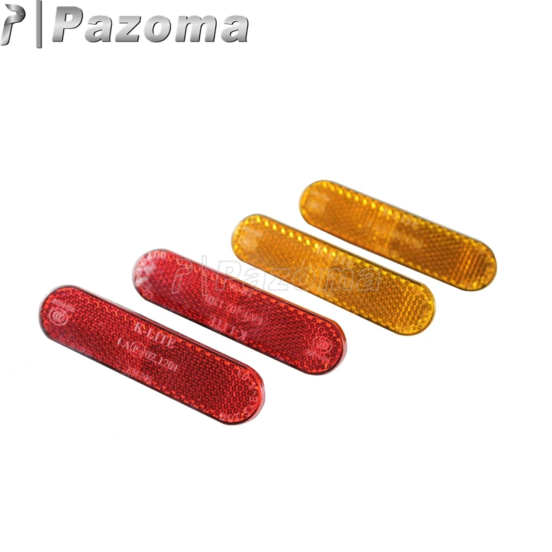 Pazoma Новинка 2 шт. пластиковые мотоциклетные красно желтые овальные безопасные
