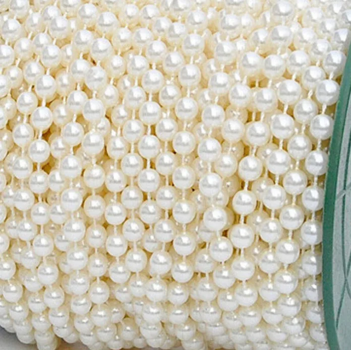 2 метра 4 мм жемчужные бусины цепочка гирлянда цветы для свадебной вечеринки