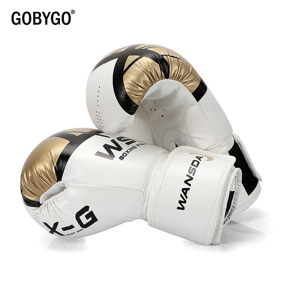 GOBYGO Kick Боксёрские перчатки для Для мужчин женщин PU Каратэ Муай Тай Guantes де Boxeo