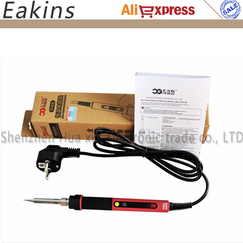 Профессиональный СВЕТОДИОДНЫЙ Цифровой Регулируемый Электрический паяльник CXG