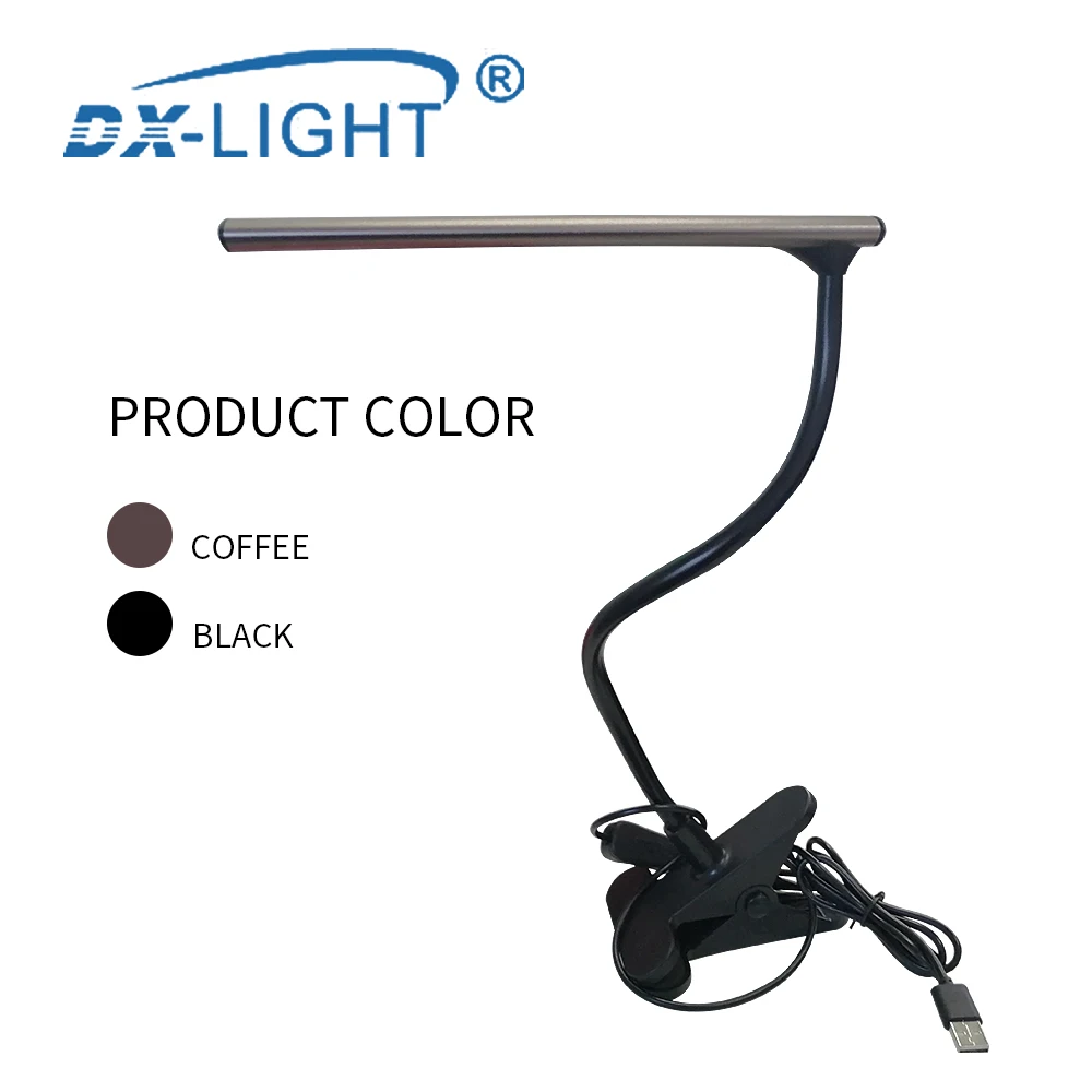 DC 5V USB LED Reading Lamp Book Light Flexible Push Button Switch Nightlight Clip-on Study | Освещение