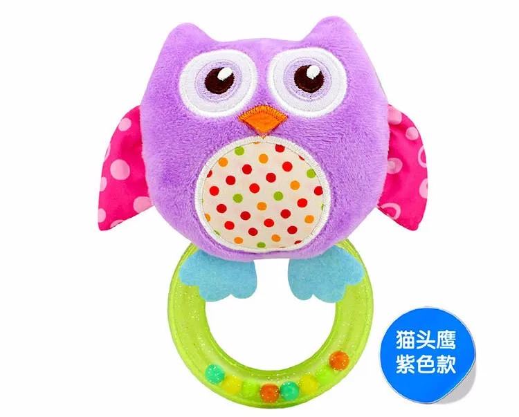 Детская плюшевая игрушка Зебра кольцо с жирафом шарики погремушки бусины Сова