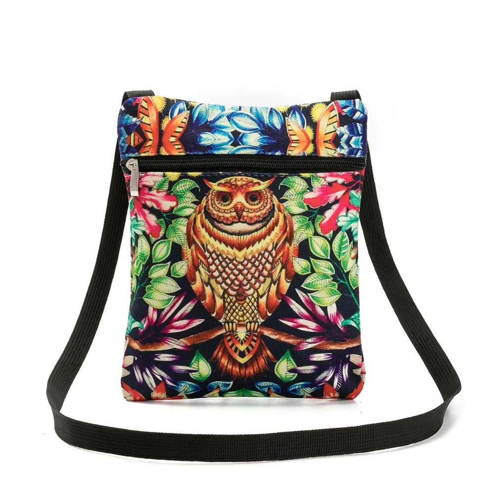 Винтажная Женская мини сумка на плечо с 3D принтом совы мессенджер из ДАКРОНА