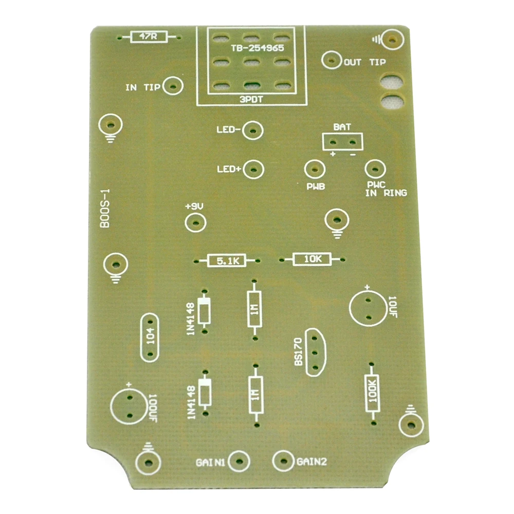 

New Booster Electric Guitar Effect Pedal PCB and 3PDT 9 PIN Foot Switch and more FREE SHIPPING