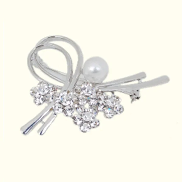 New 2014 Fashion Jewelry Pearl brooch pin silver crystal brooches for woman wedding Free Shipping | Украшения и аксессуары