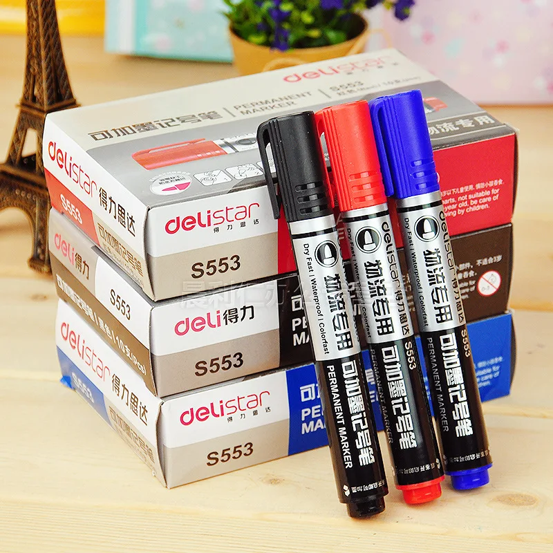 Deli refiling Перманентный водонепроницаемый круглый носок мгновенно сухой граффити