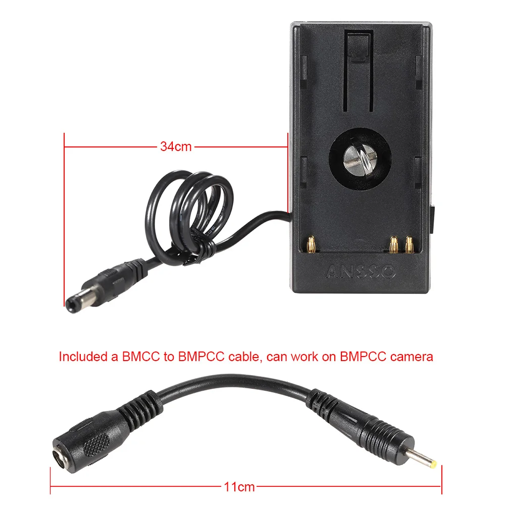 Andoer ABS & Metal DV камера батарейный блок питания для BlackMagic BMCC 4K bmpcc Sony BP U60/U30|Аксессуары