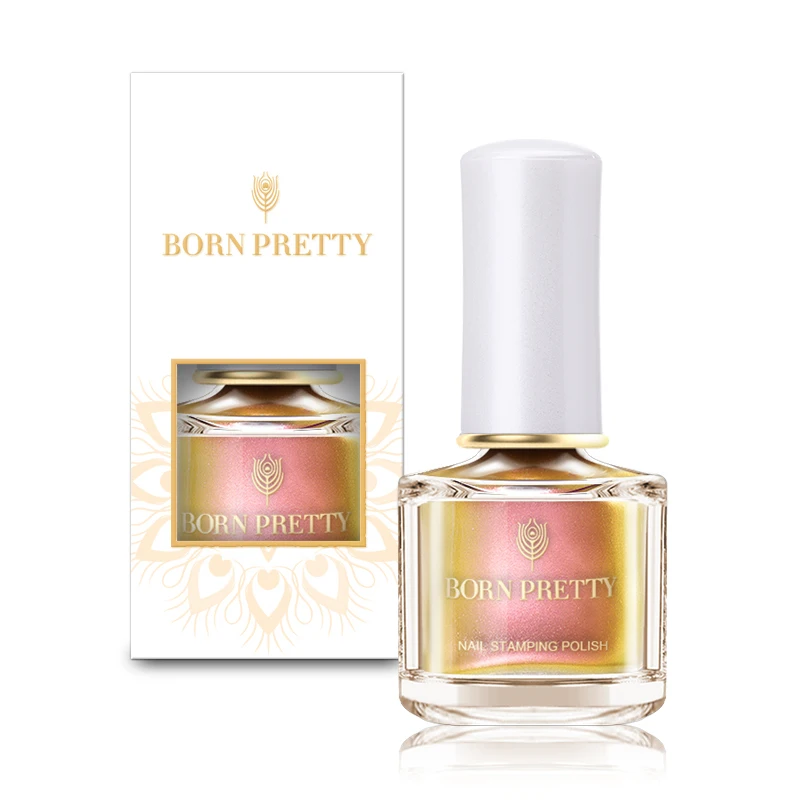 BORN PRETTY хамелеоновый жемчужный лак для стемпинга ногтей 6 мл цветная пластина