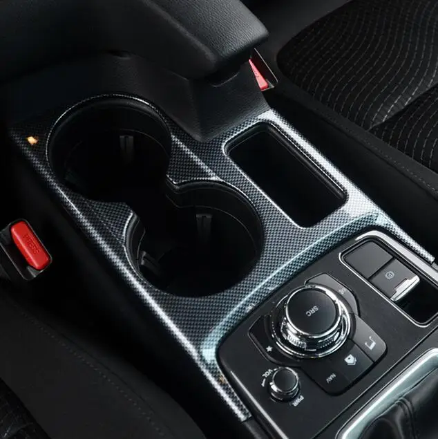 ABS лак из углеродного волокна Автомобильный держатель для стакана воды