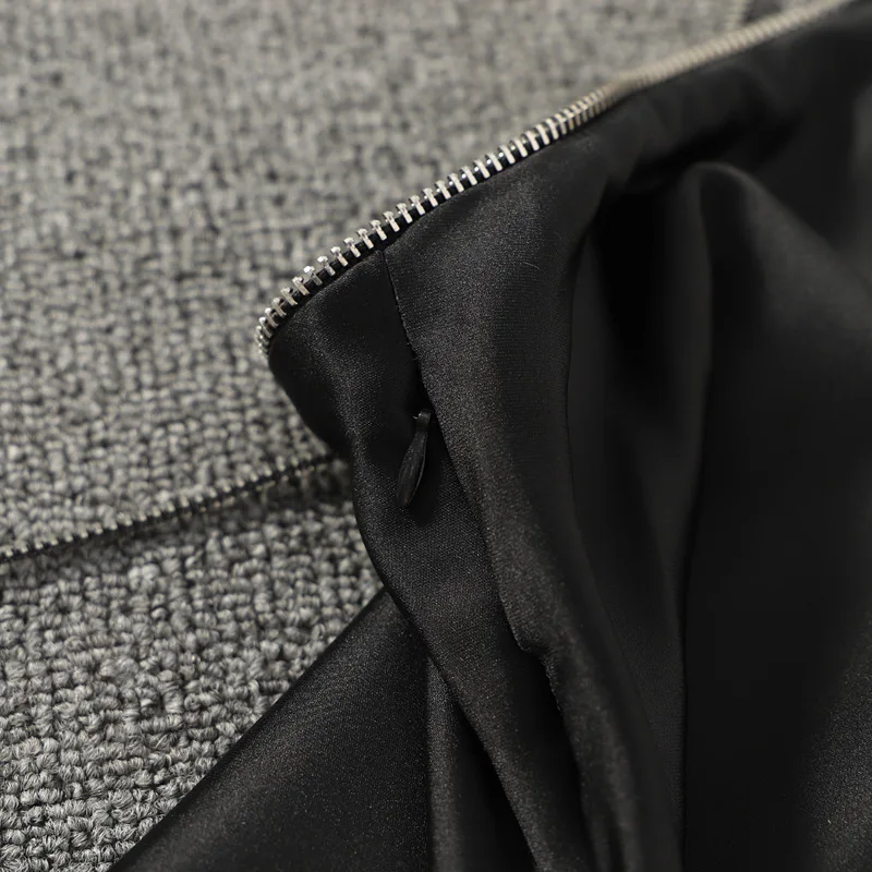 [MENKAY] летнее пляжное платье с асимметричным подолом на молнии открытой спиной