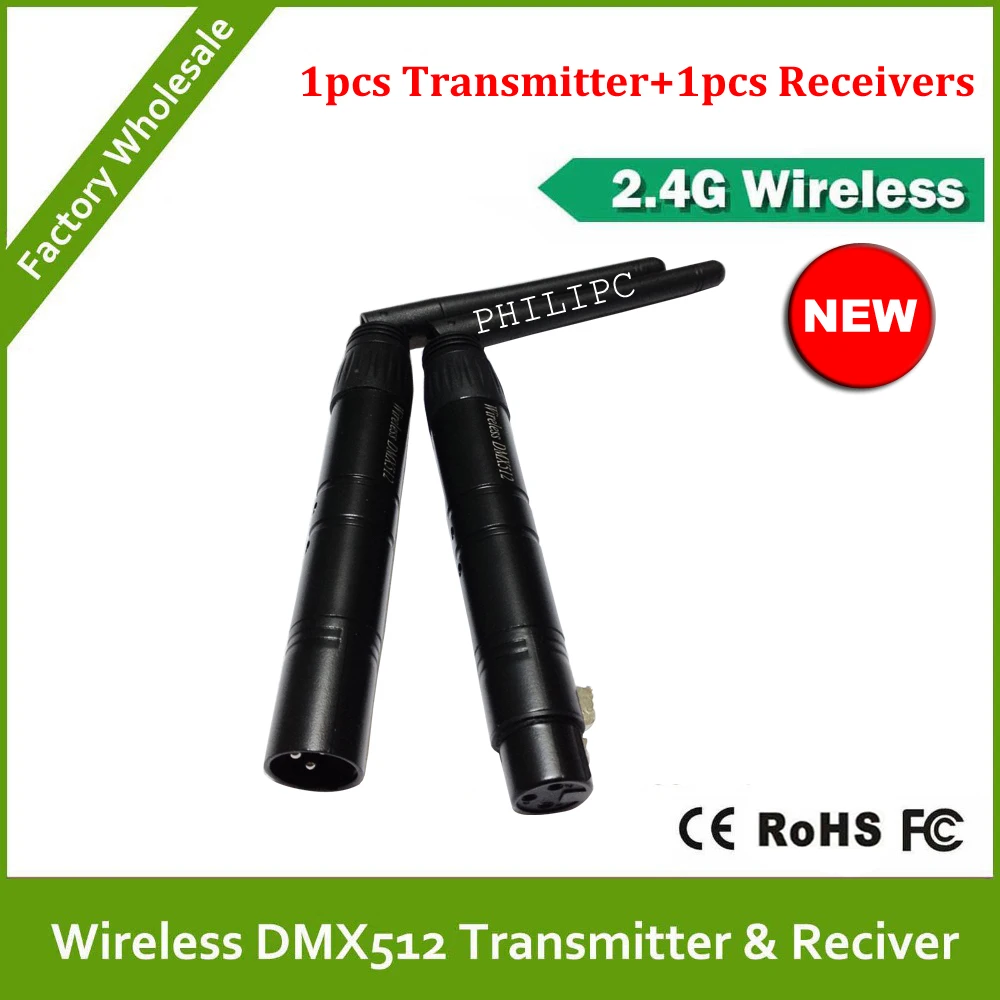 

DHL/EMS Free Shipping 2.4GHz wireless DMX512 Transmitter / Receiver