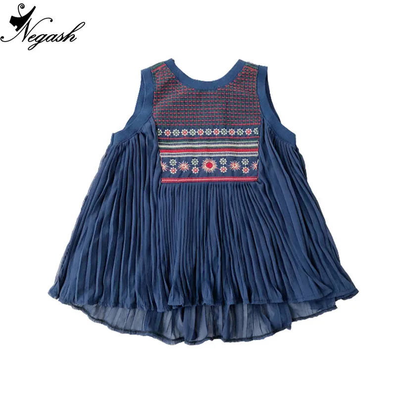 Женские свободные топики с рюшами блузка цветочной вышивкой и на подоле большие