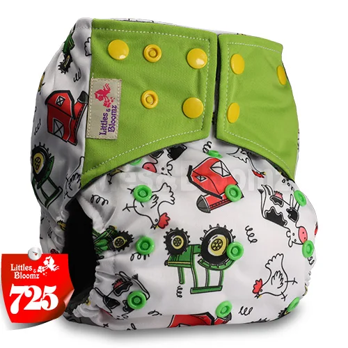 [Littles& Bloomz] моющиеся тканевые подгузники, детские подгузники, карманные подгузники, многоразовые вставки для подгузников, бамбуковый уголь - Цвет: 725