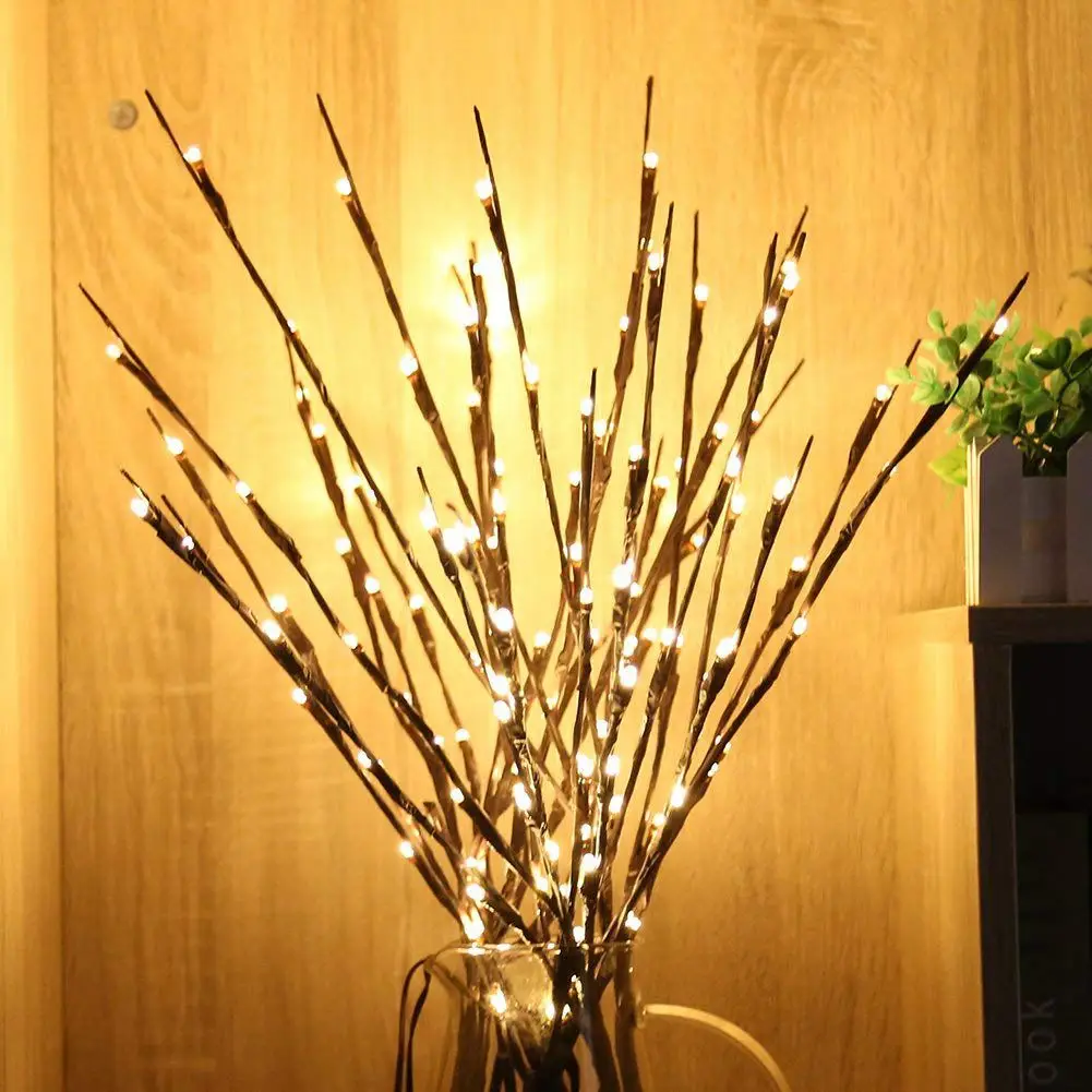 Hot 2 Pack Led Lighted Twig Branches Battery Powered 30 Inches 20 LED Lights Branch for Christmas Home Decoration Retail | Лампы и