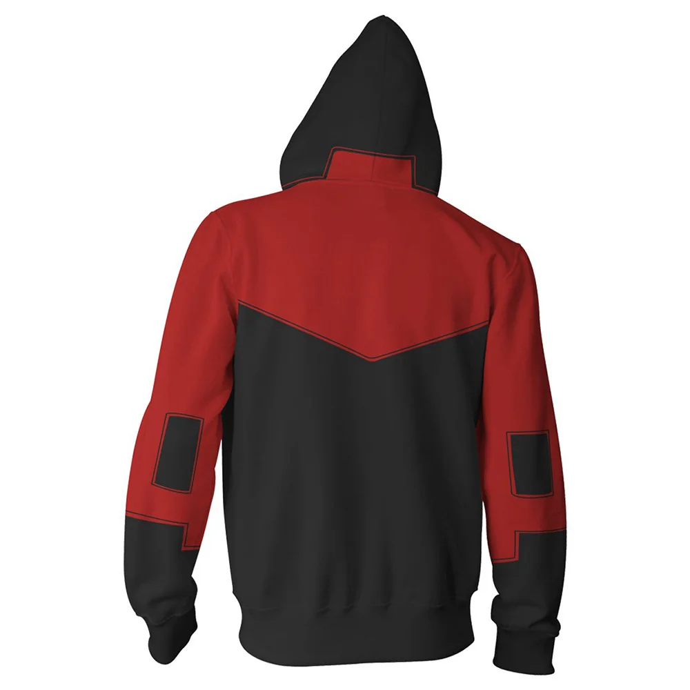 Boy Wonder Robin Cosplay Costume 2019 men and women anime 3D Printing zipper Hoodies Sweatshirts Red Jacket | Тематическая одежда