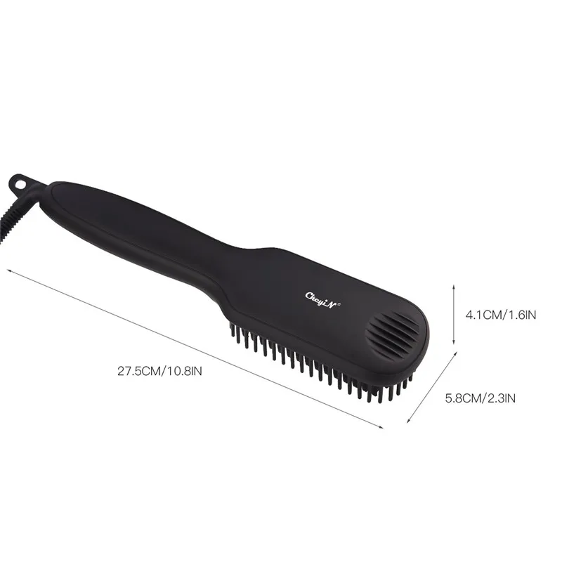 

Anion Thermal Brush Hair Straightener Professional Electric Hair Comb Fast Heat Hot Air Brush Hair Straightening Styling Tool 35