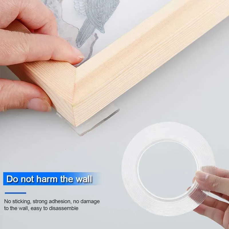 Waterproof Double-Sided Adhesive Nano Tape Reusable Adhesive Nano Traceless Tape Remove Stickr Kitchen Cabinets Glue Gadget