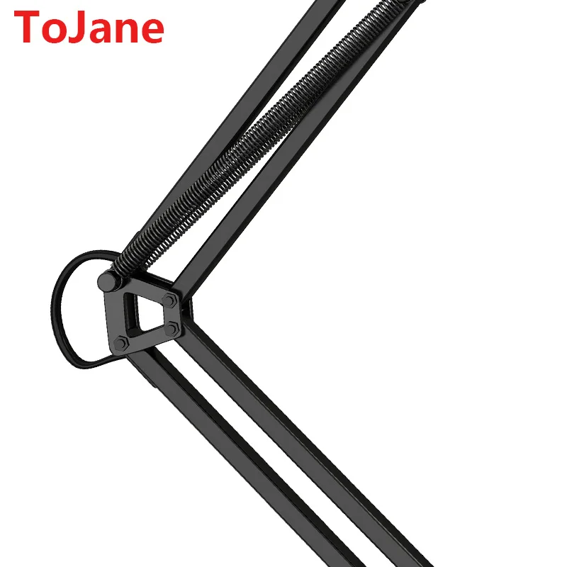 Настольная лампа ToJane с зажимом для TG801-S, гибкая, длинная, поворотная, светодиодная, настольная лампа 6 Вт, для ухода за глазами, светодиодная, настольная лампа, многошарнирный, светодиодный светильник для чтения