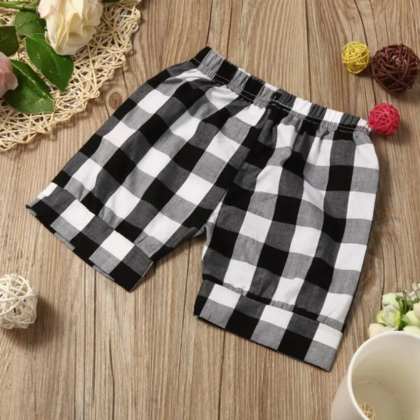 Toddler Baby Boy Fox T shirt Tops Plaid Shorts Pants Outfits Clothes Set Fashionable stylish comfortable August 8 | Детская одежда и