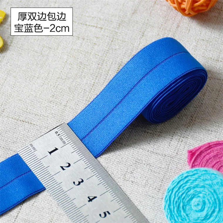 

2cm Thick Spandex Elastic Bias Binding Tapes Ribbon Patchwork Quilting Webbing Trim Tape Patchwork Hem Bags Sewing Edge 5M