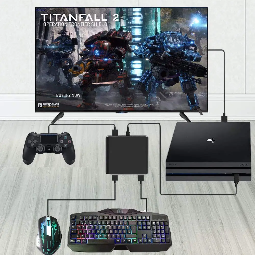 Xbox PS4 NS конвертер клавиатуры мышь для переключателя один Nintendo DOS проводной