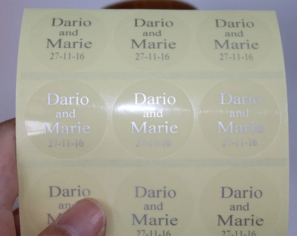 90 шт 3 см пользовательские Персонализированные Прозрачные Свадебные любовь