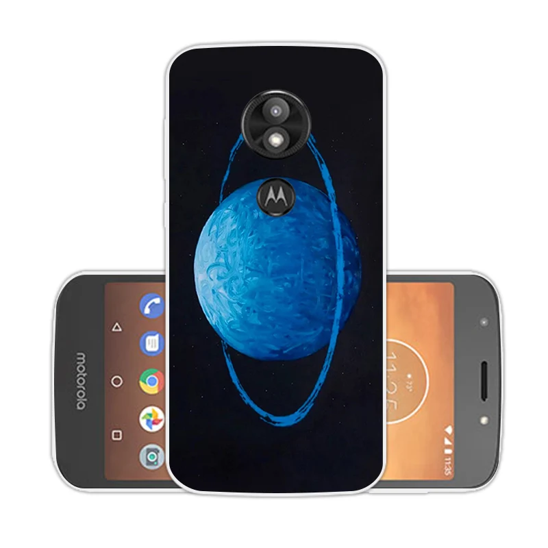 5.2 inch Soft Silicone for Motorola E5 Play Slim TPU Phone Shell MOTO E5Play Transparent Gel Ultrathin Blue Coque |