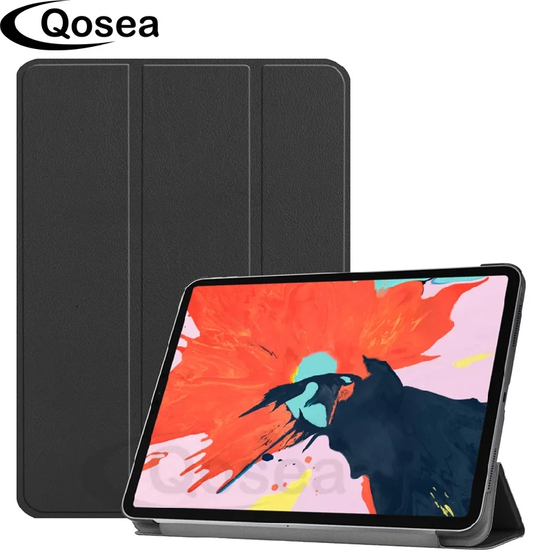 Qosea для Apple iPad Pro 12,9 из искусственной кожи смарт-чехол с подставкой для Apple iPad Pro 12,9 Tablet средство защиты ПК стенд крышка
