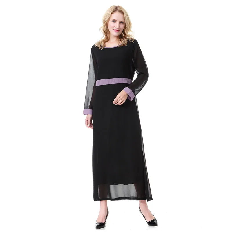 Элегантное шифоновое мусульманское платье для женщин Рамадан абайя Арабская