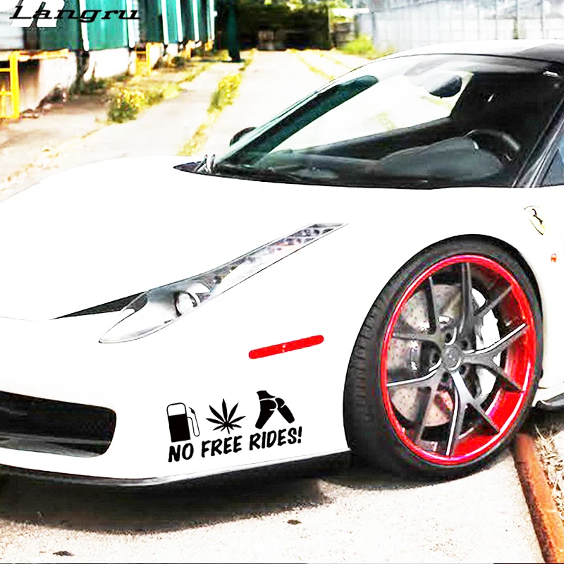 Автомобильная наклейка Langru забавная виниловая на окна автомобиля без Free Rides JDM