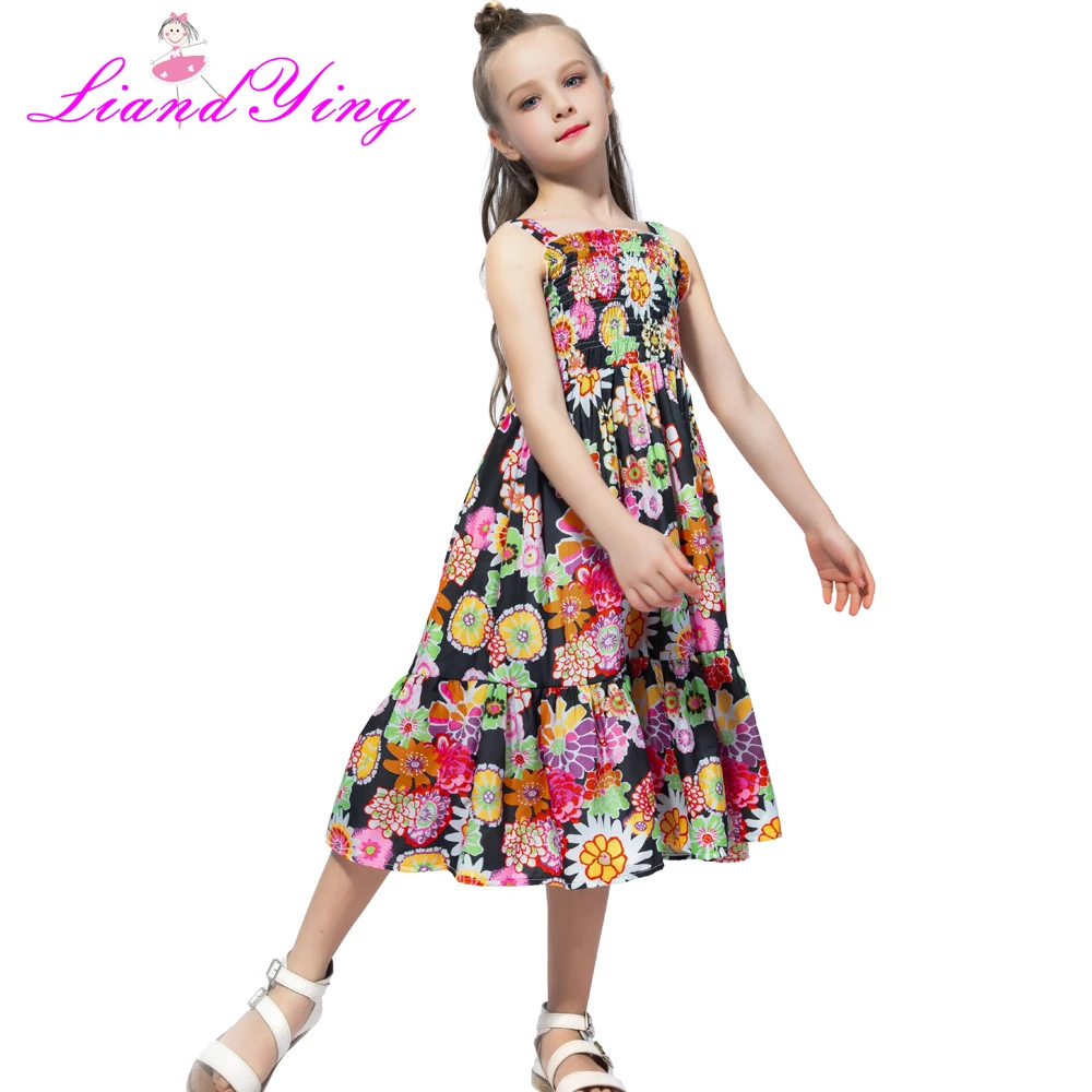 2022 Brand Bohemia Children Dress Girls Summer Floral Party Dresses Toddler Clothing Kids 7 10 12 Years Old For Baby | Детская одежда и