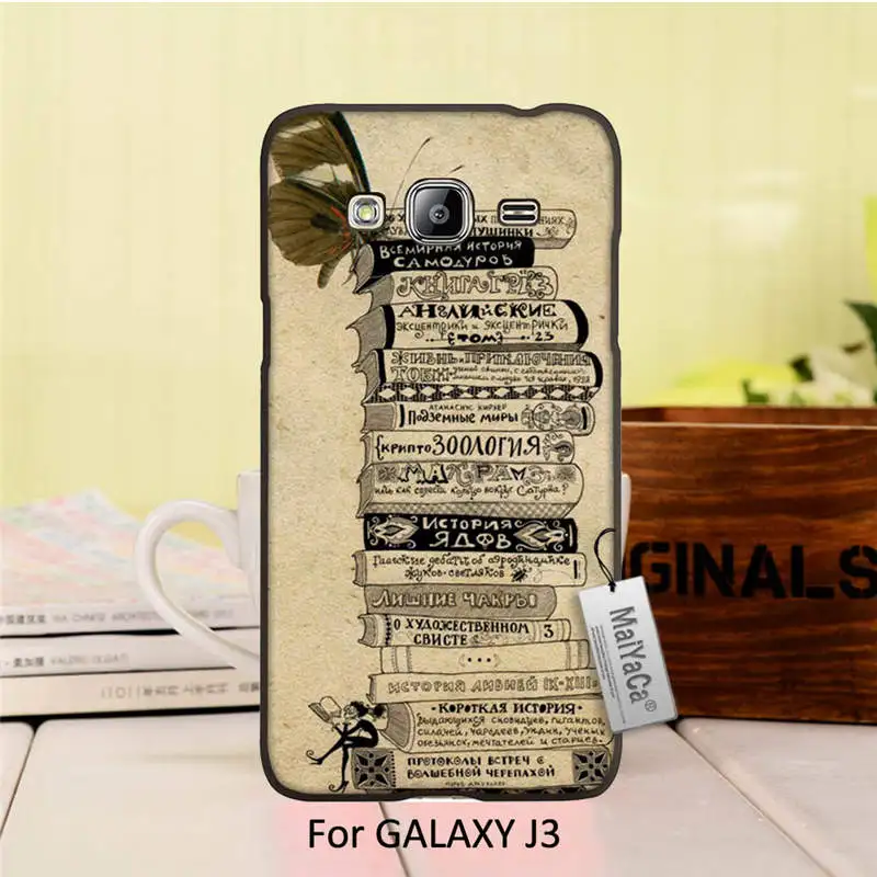 Pattern ПК Жесткий Черный Телефон Аксессуары Cove Для GALAXY J3 дело Океан книг бабочка |