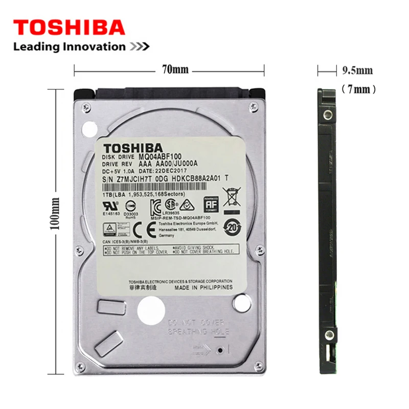 TOSHIBA  Brand 250GB 2.5" SATA2 Laptop Notebook Internal 250G HDD Hard Disk Drive 150MB/s 2/8mb 5400-7200RPM disco duro interno images - 6
