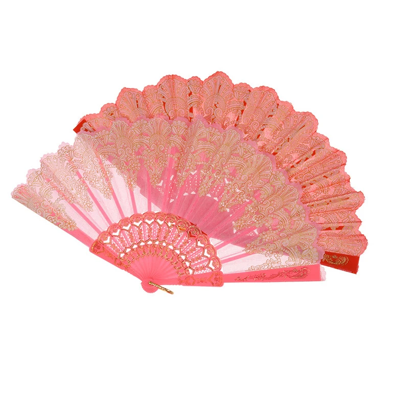 5 шт. Китайский Японский Ручной Веер винтажный пластиковый Шелковый кружевной