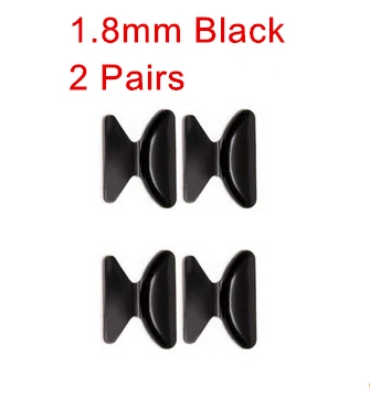 2 Pairs 1.8mm Black Нескользящие носовые упоры силиконовые носовая накладка, наборами по 2 пары - Цвет: 2 Pairs 1.8mm Black
