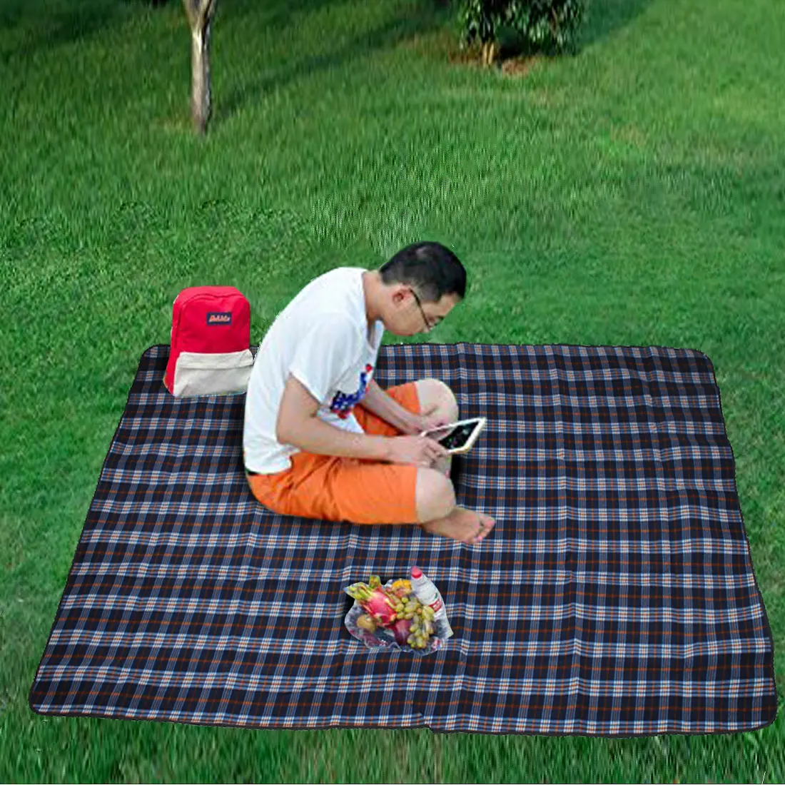 UXCELL Открытый Отдых Байки Плед Печати Влагостойкий Пикник на Пляже Мат Браун 250 Х