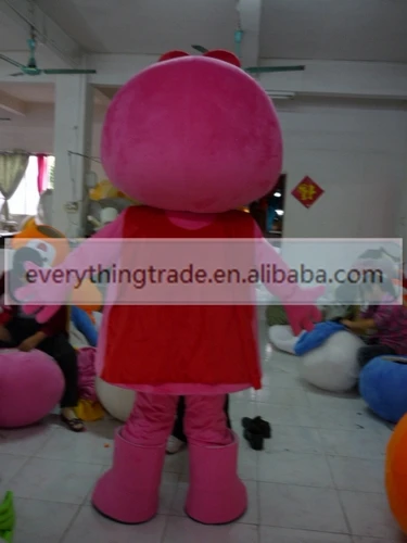 Hot selling 2014 Adult cartoon lovely big eyes pink doll mascot costume suit fancy dress party costumes adult size|costum|costume blackadult topics |
