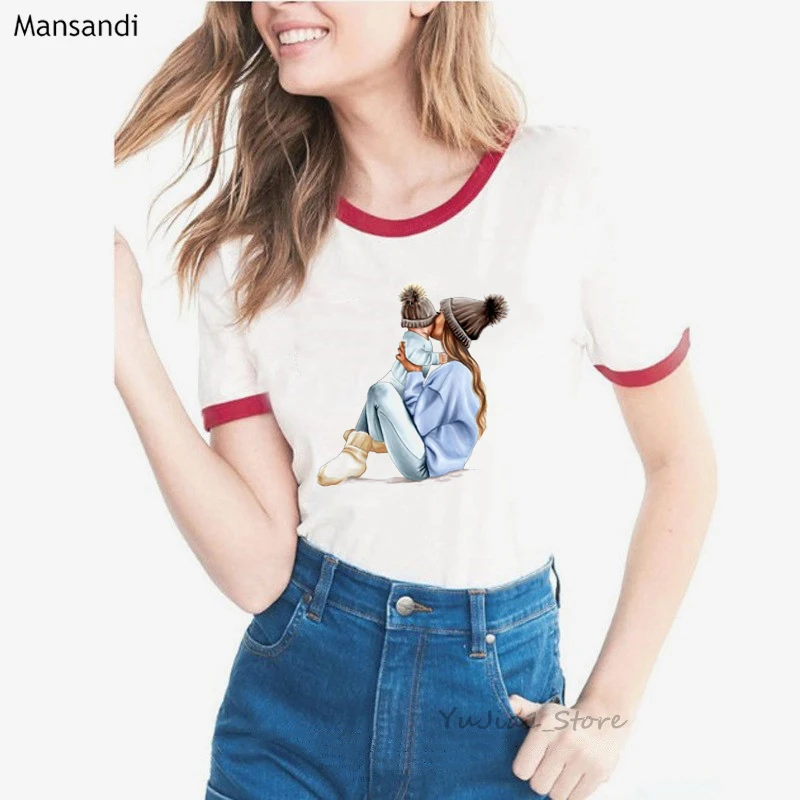 Женская футболка с надписью Мама и дочь|Футболки| |