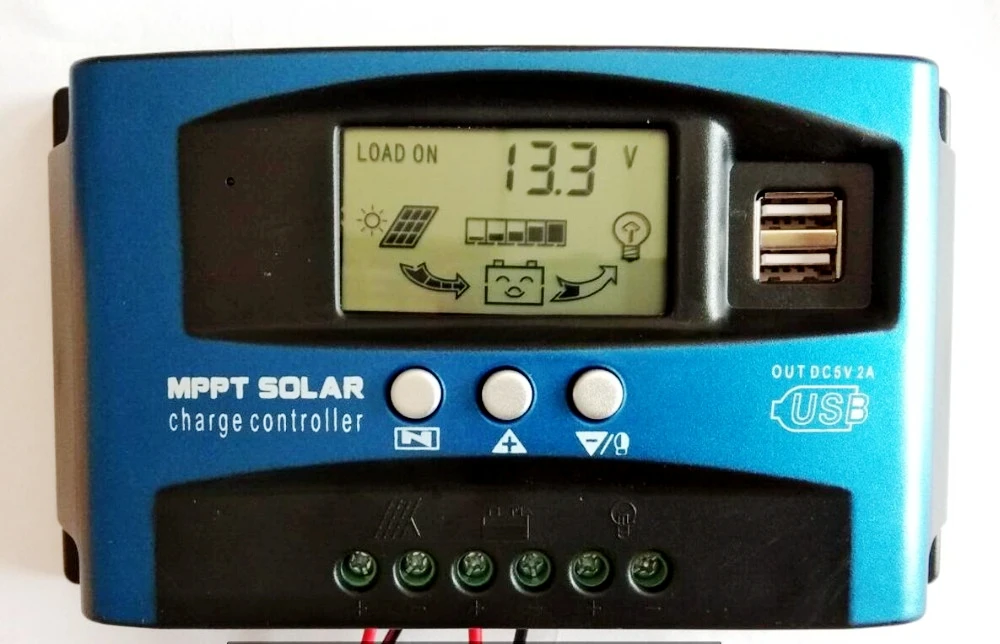 Солнечный контроллер 12 В 24 USB зарядное устройство 30 А/40 А/50 А/60 А мощности