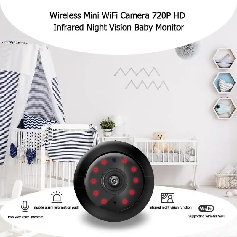 Беспроводная мини камера с Wi Fi 1080P HD видео Датчик инфракрасное ночное видение