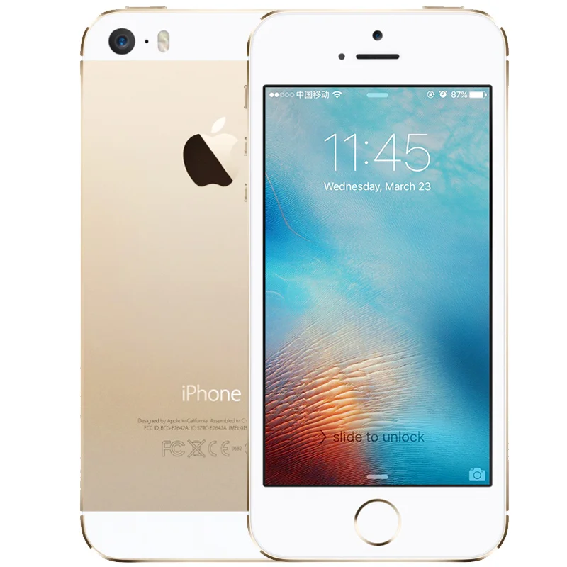 Gold Заводской разблокированный Apple iPhone 5S 16 Гб/32 ГБ/64 Гб rom 4,0 дюймов 8 Мп отпечаток пальца IOS Touch ID iCloud App Store wifi gps 5S - Цвет: Gold