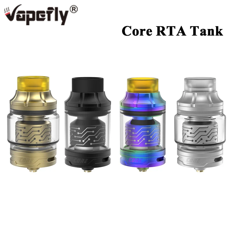 Оригинальный Vapefly Core RTA Tank 2 мл с 4 пузырчатым стеклом электронная сигарета